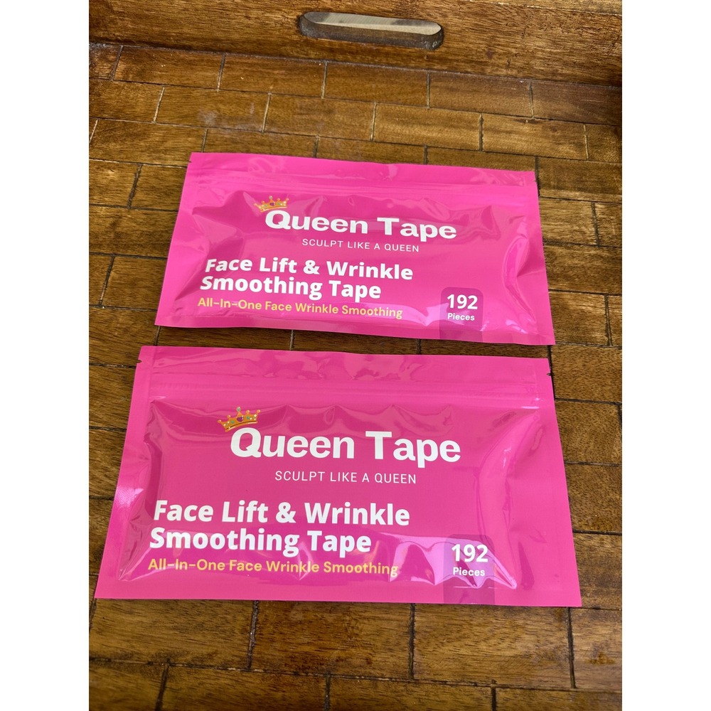 Queen Tape Face Lift & Wrinkle Smoothing Tape 192 Pieces Per Pack 2-Pack NIP